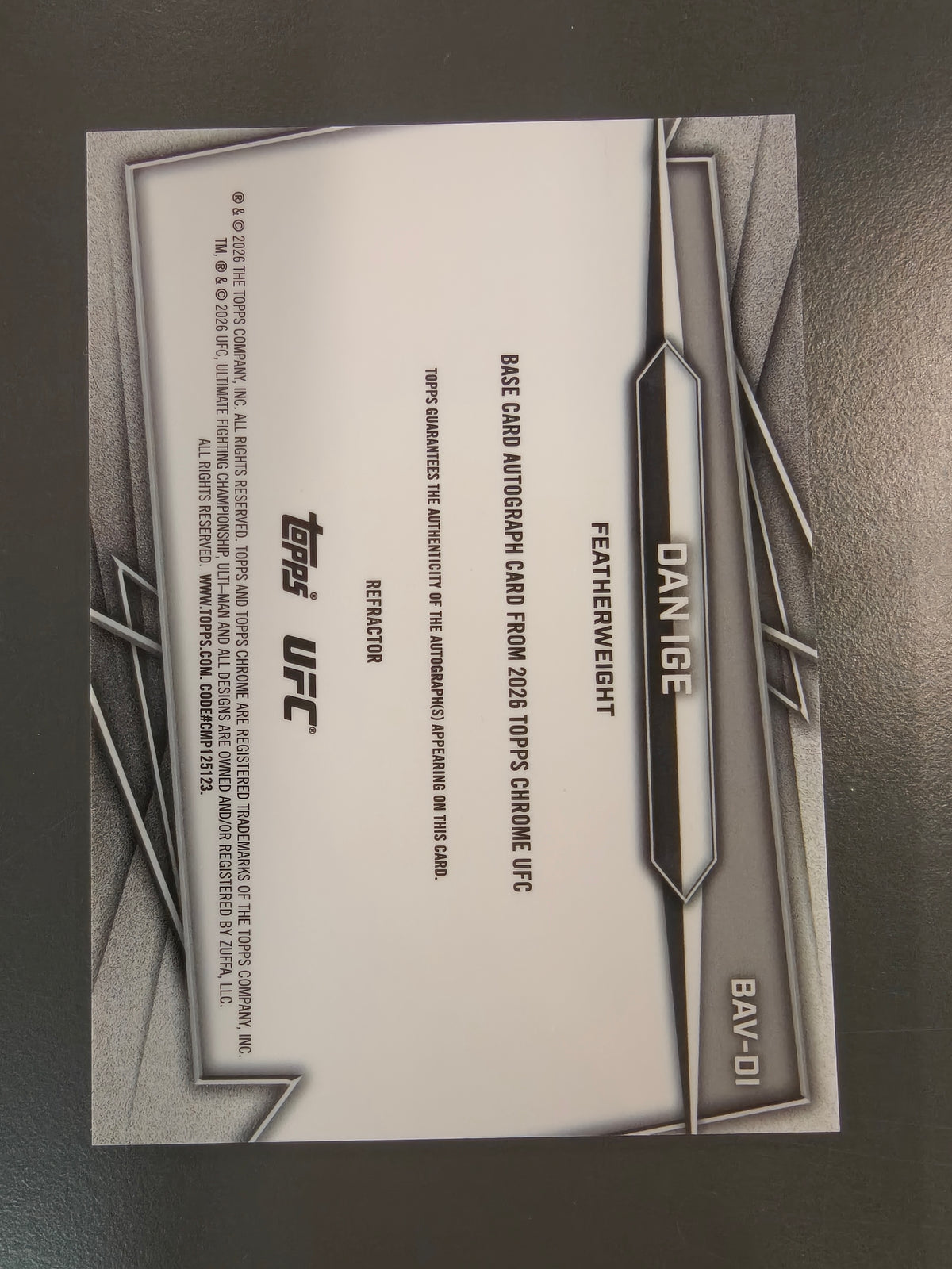 Dan Ige UFC BAV-01