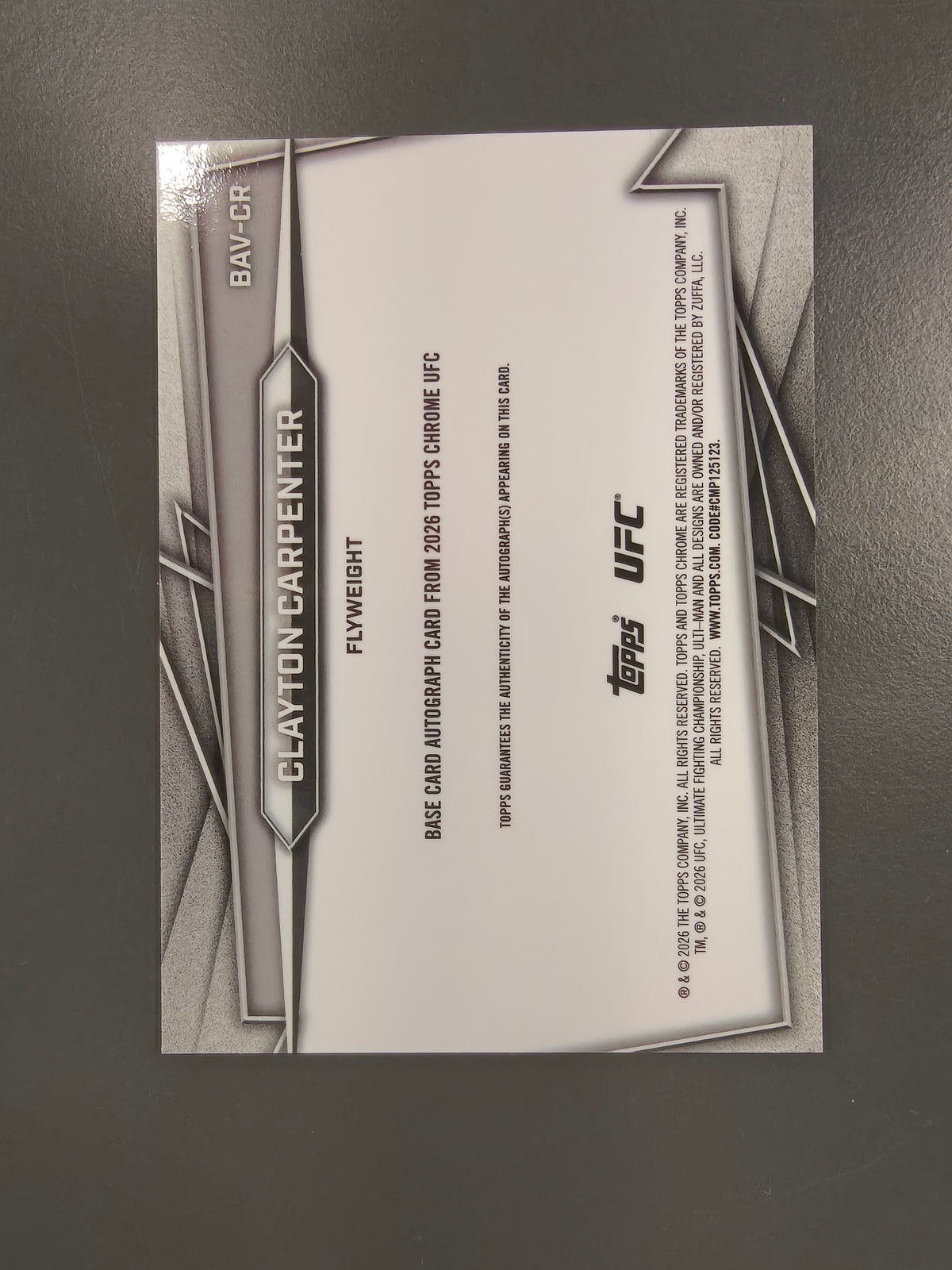 Clayton Carpenter UFC BAV-CR