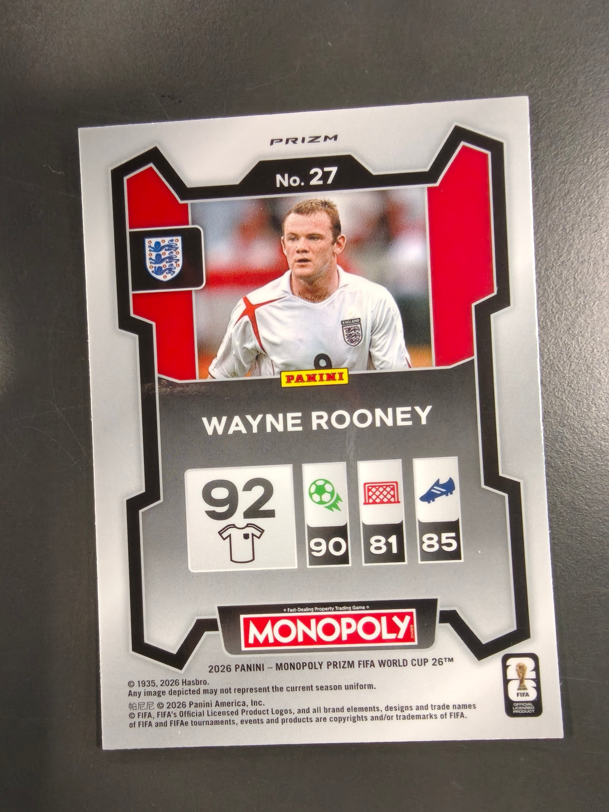 Wayne Rooney Soccer No.27