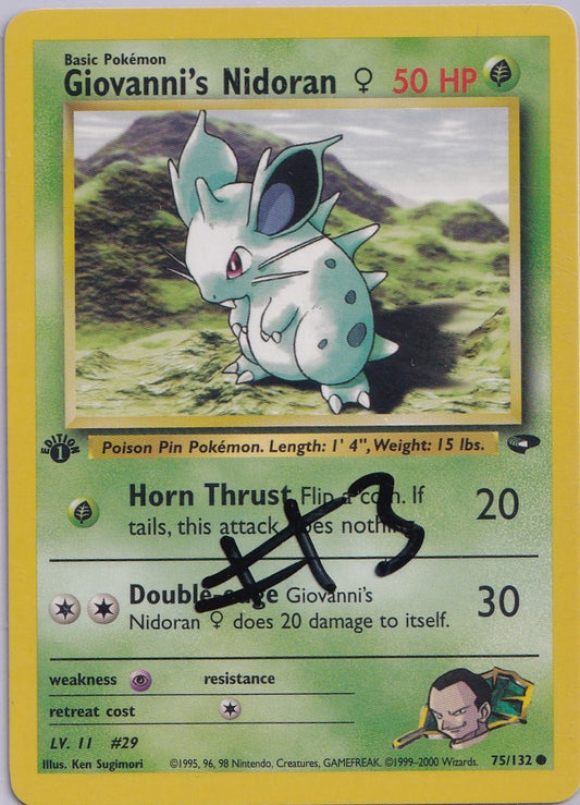 #075 Giovanni's Nidran 1st ED Gym Challenge LP