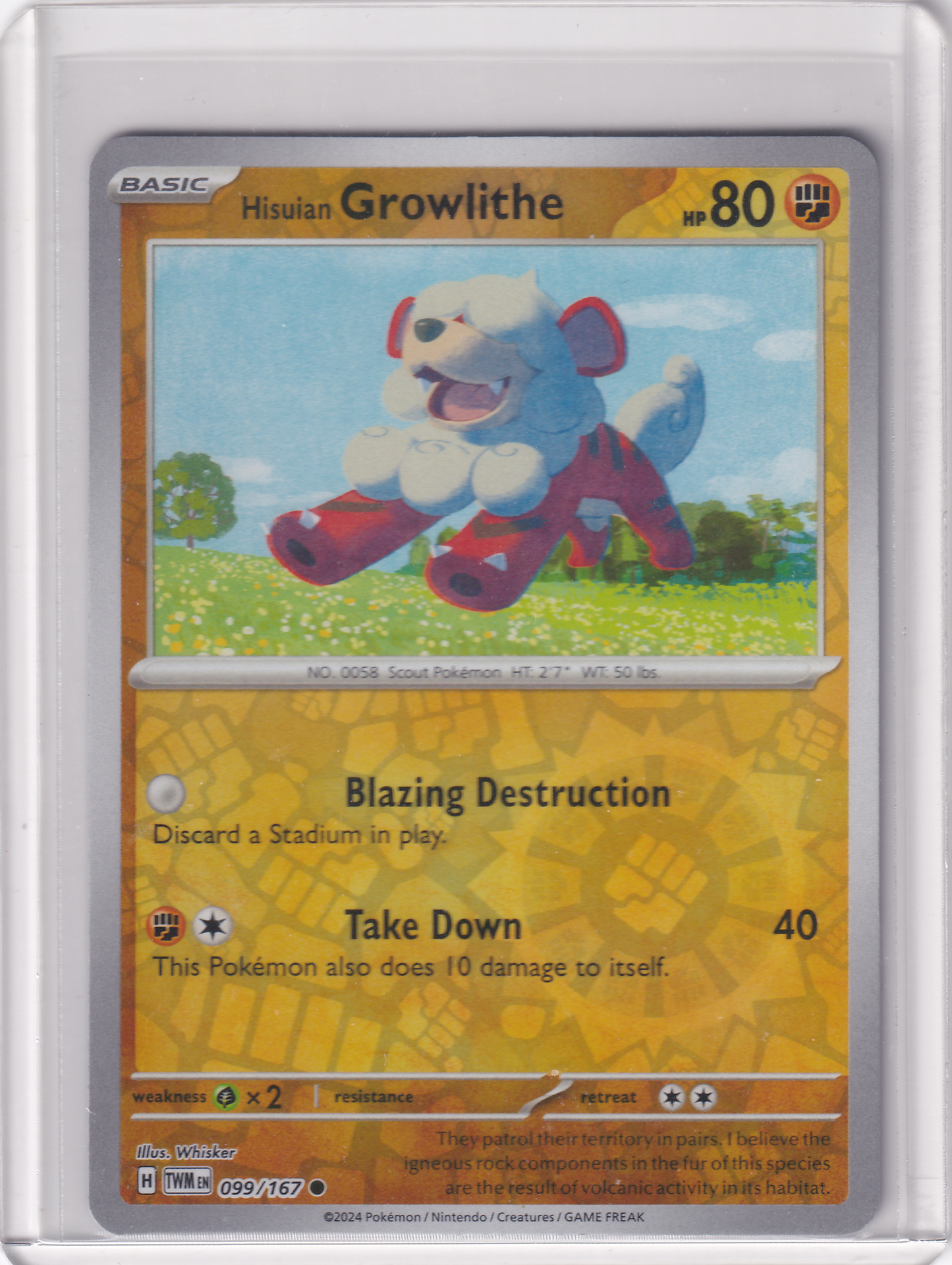 #099 Hisuian Growlithe