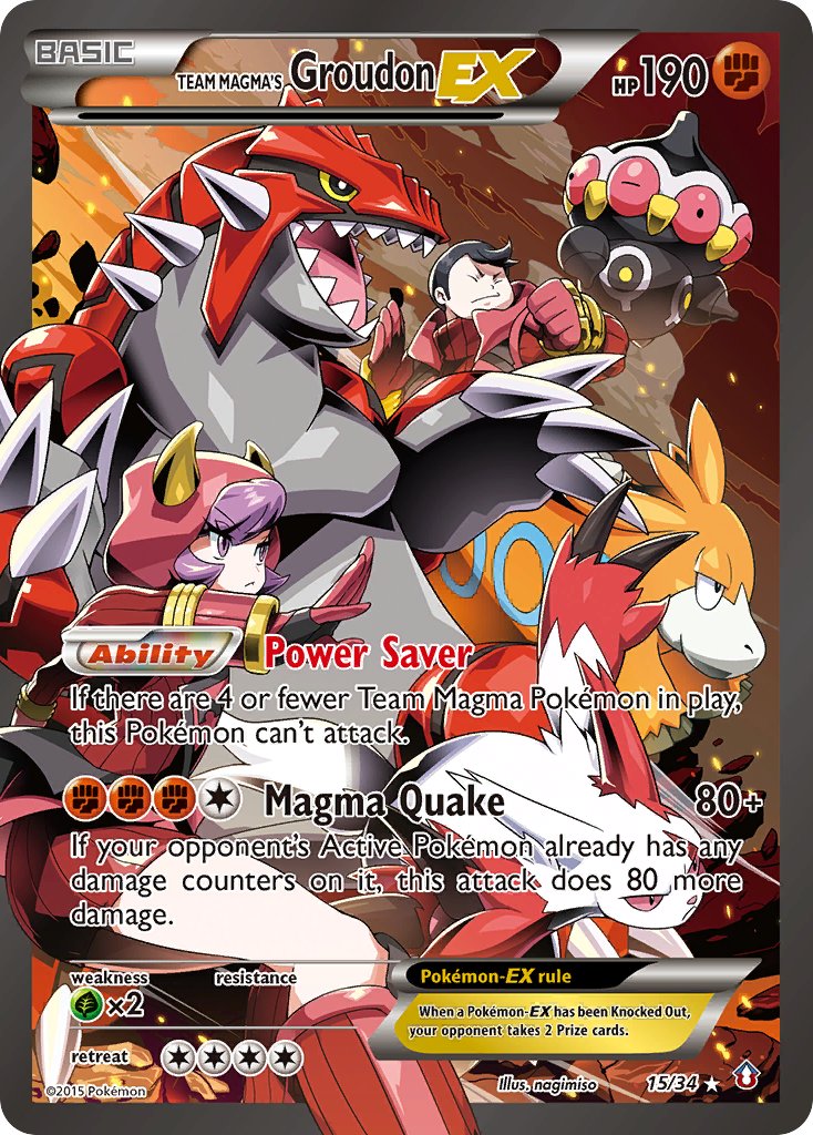 #015 Team Magma's Groudon-EX