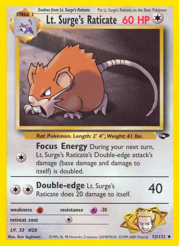 #053 Lt.Surge's Raticate