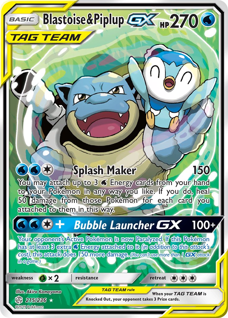 #215 Blastoise & Piplup-GX