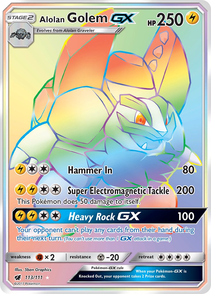 #113 Alolan Golem-GX
