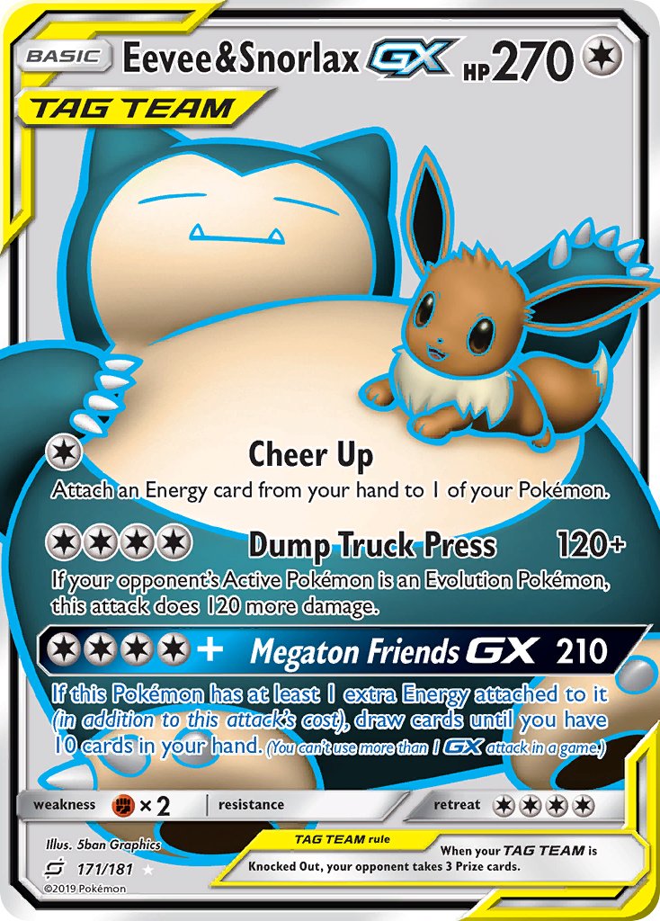 #171 Eevee & Snorlax-GX