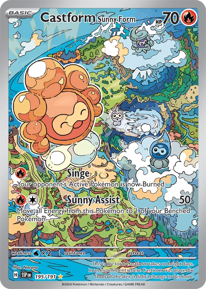 #195 Castform Sunny Form
