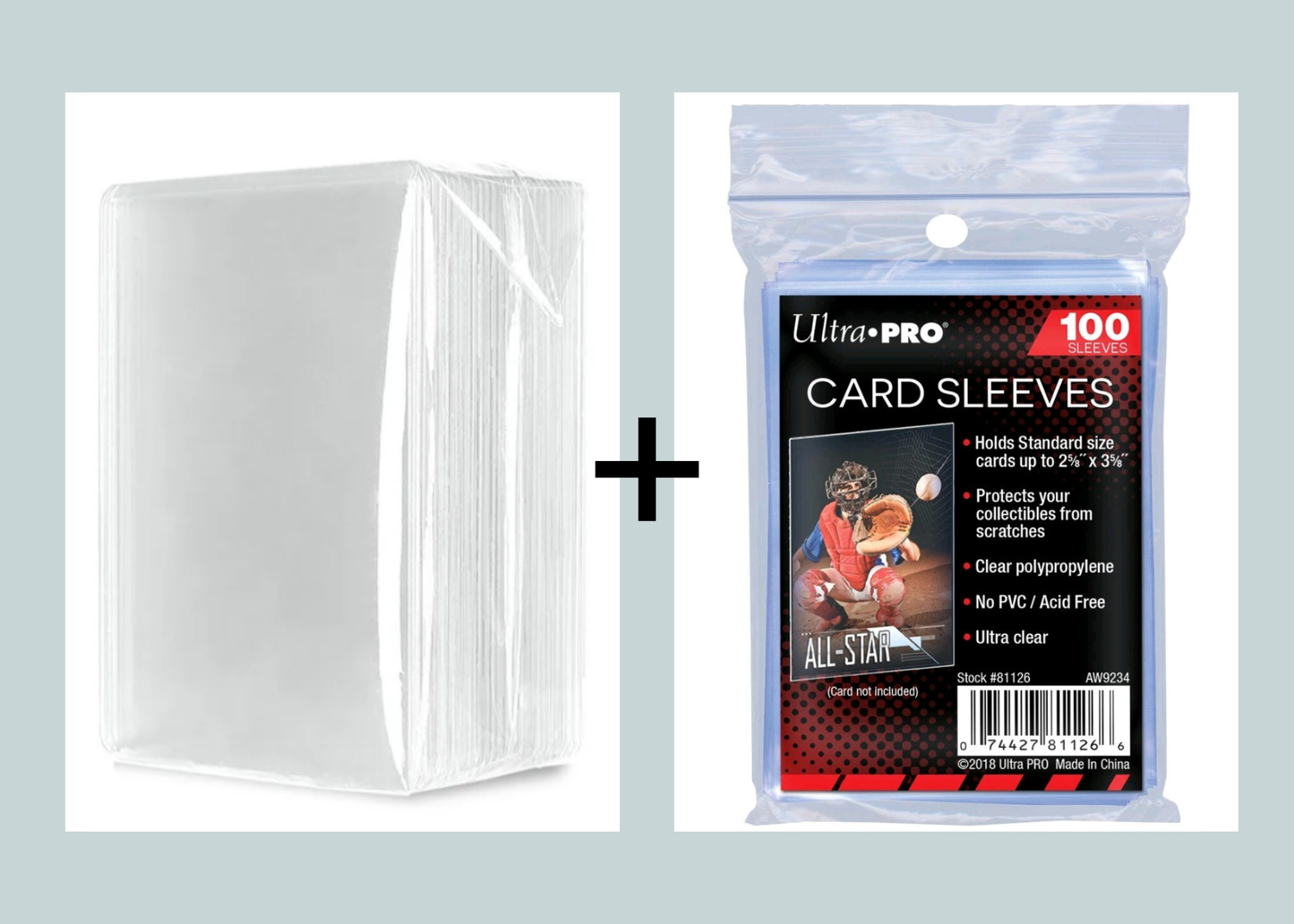 25 pack Top Loader + 100 pack penny sleeves Bundle