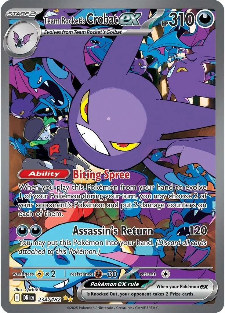 #234 Team Rocket's Crobat EX