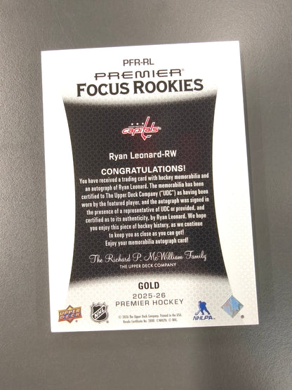 Ryan Leonard - Premier Focus Rookies #06/10