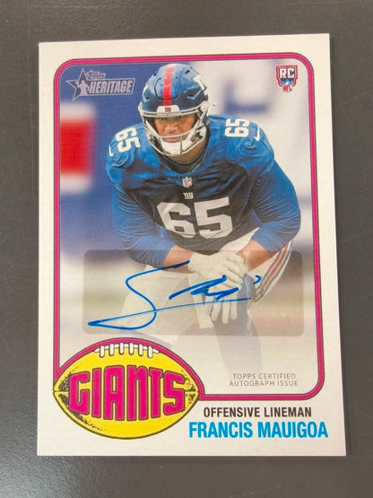 Francis Mauigoa - Rookie Autograph - Topps Heritage