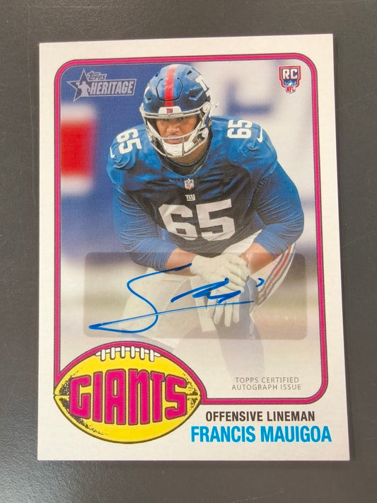 Francis Mauigoa - Rookie Autograph - Topps Heritage