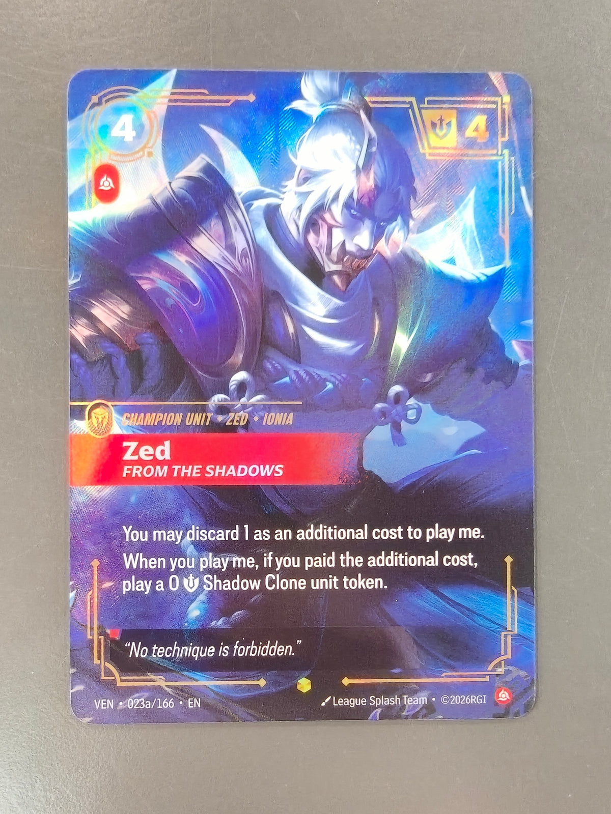 Zed , From The Shadows #023a/166 VEN