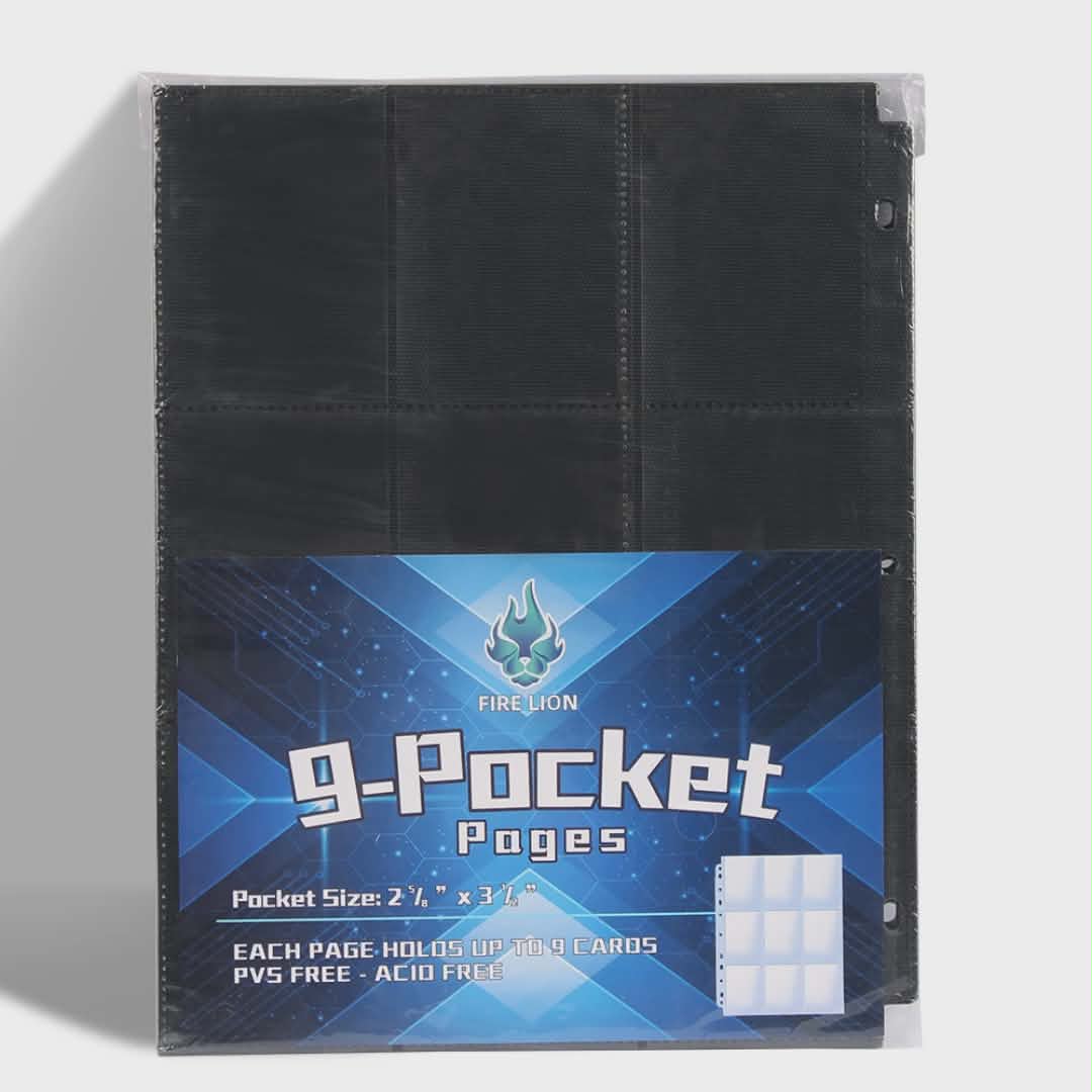 Premium 9-Pocket Pages (Black) (50 pages)