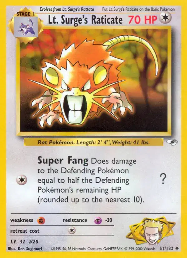#051 Lt. Surge's Raticate
