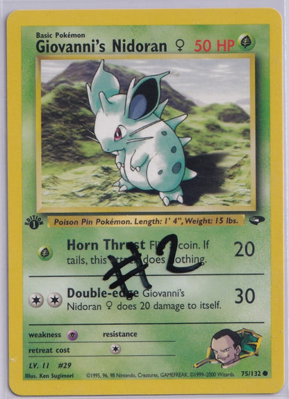 #075 Giovanni's Nidran 1st ED Gym Challenge LP