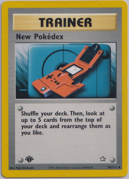 #095 New Pokedex NEO 1st ED LP