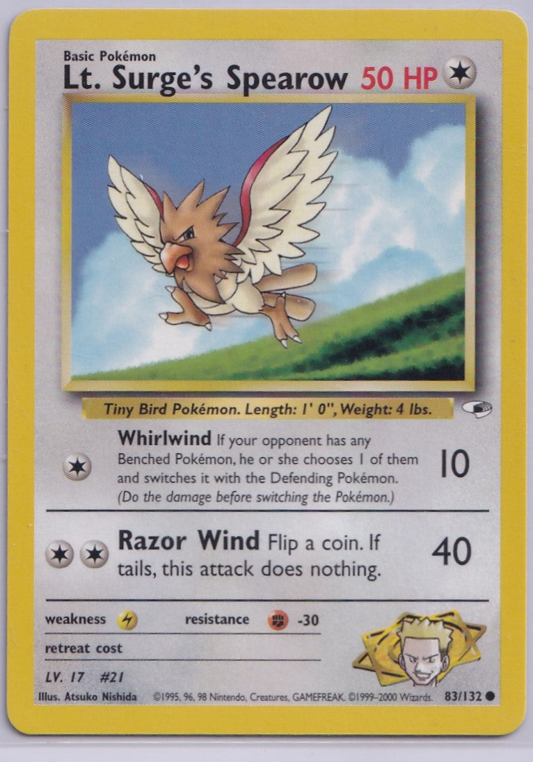 #083 Lt. Surge's Spearow