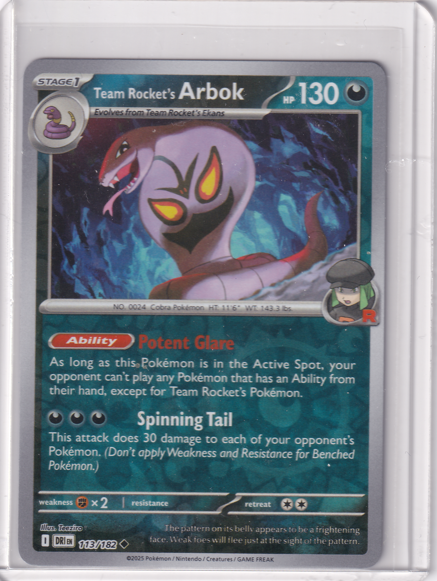 #113 Team Rocket's Arbok