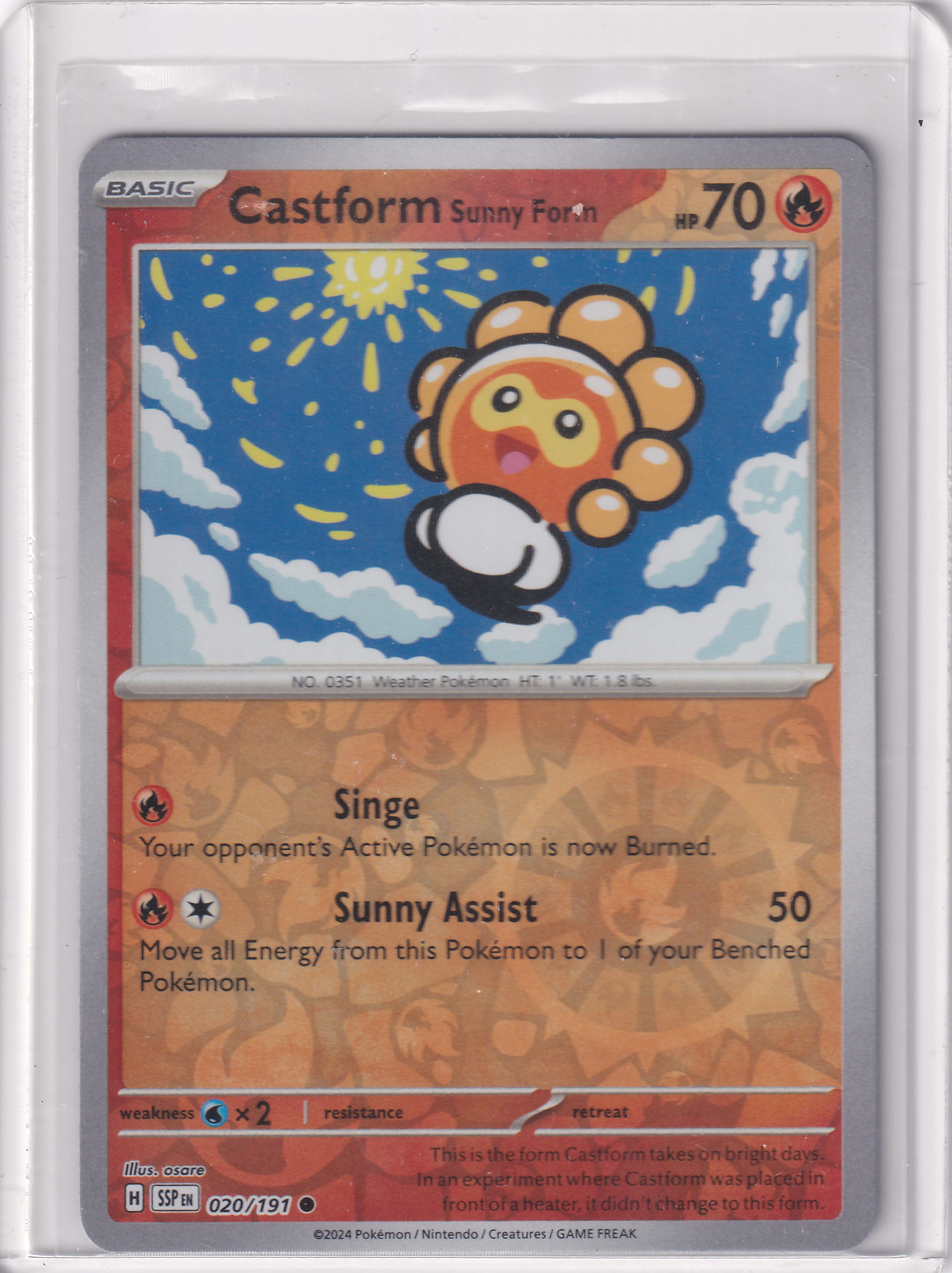 #020 Castform Sunny Form