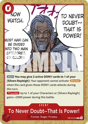 #016 To Never Doubt--That Is Power!