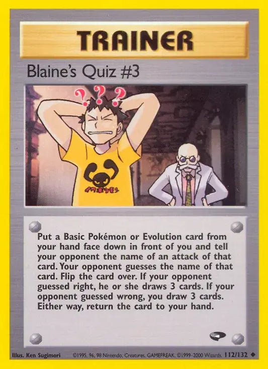 #112 Blaine's Quiz #3