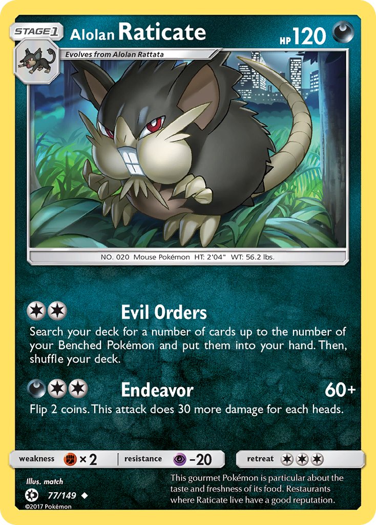 #077 Alolan Raticate
