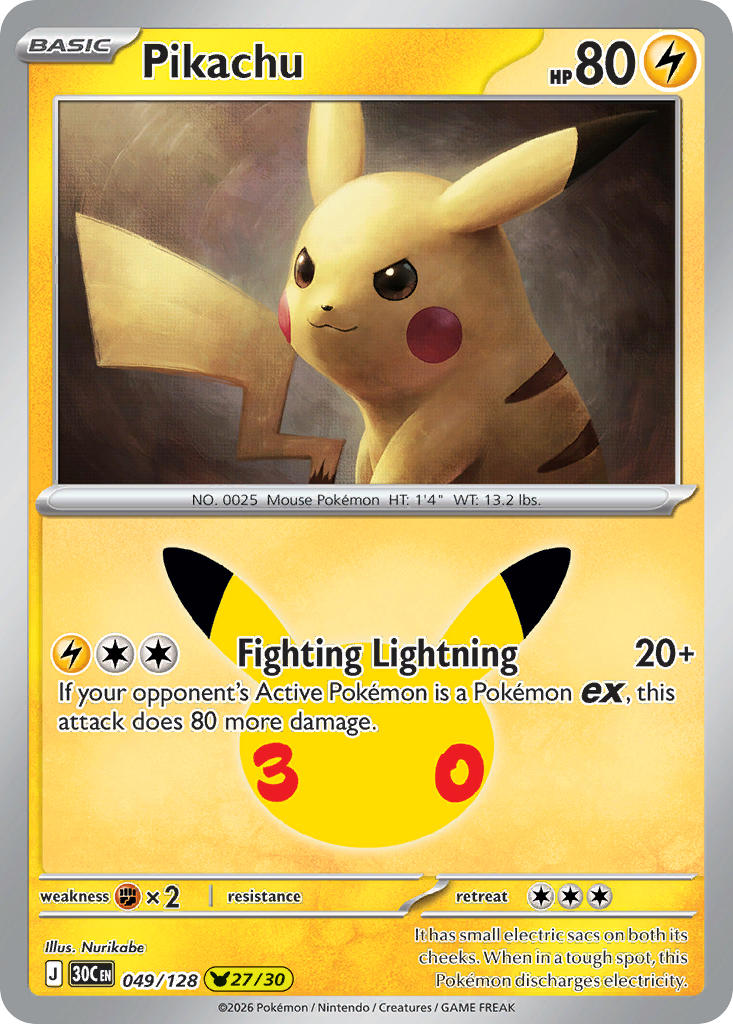#049 Pikachu (27/30)