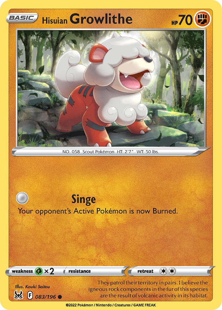 #083 Hisuian Growlithe