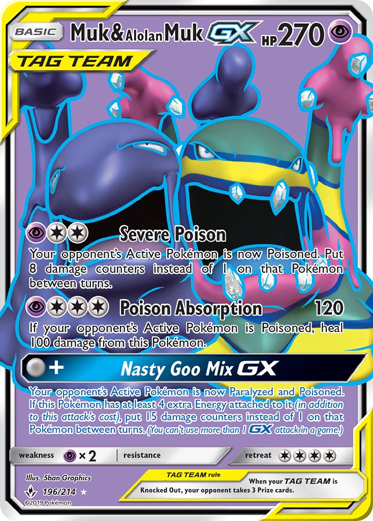 #196 Muk & Alolan Muk-GX