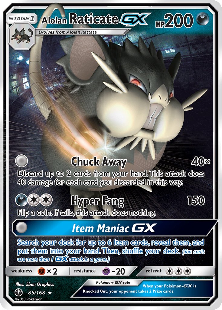 #085 Alolan Raticate-GX