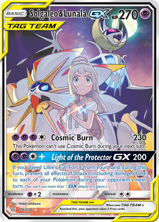 #216 Solgaleo & Lunala-GX