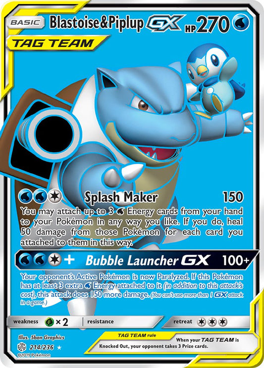 #214 Blastoise & Piplup-GX