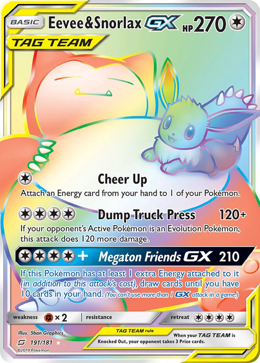 #191 Eevee & Snorlax-GX