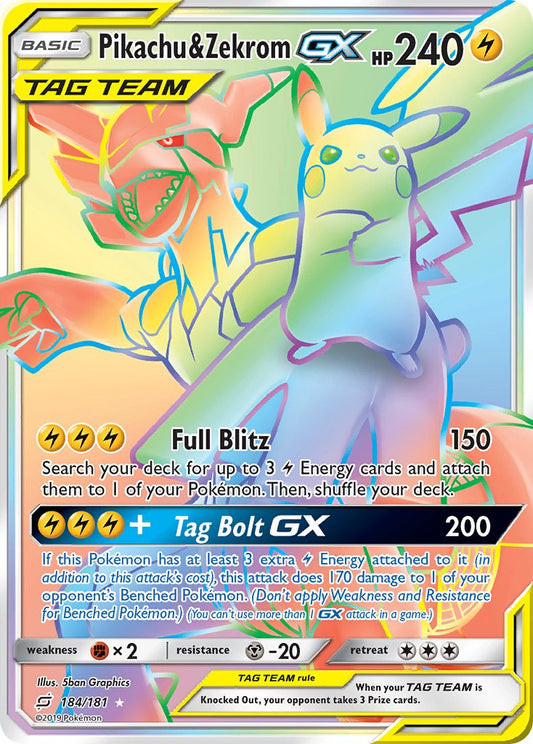 #184 Pikachu & Zekrom-GX