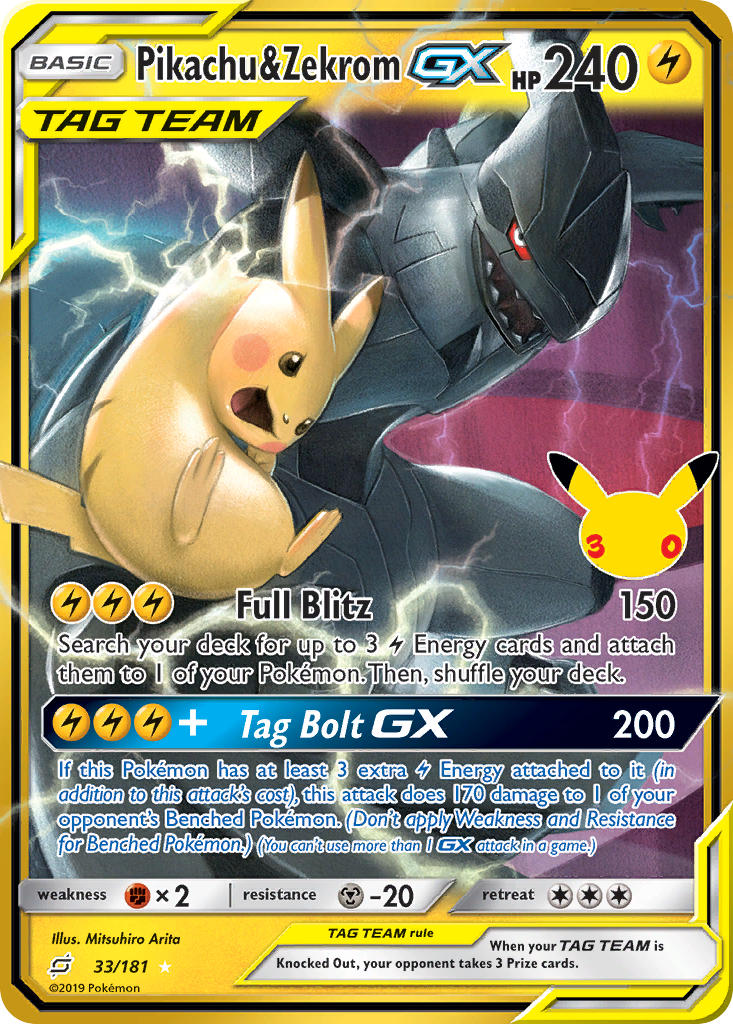 #025 Pikachu & Zekrom-GX