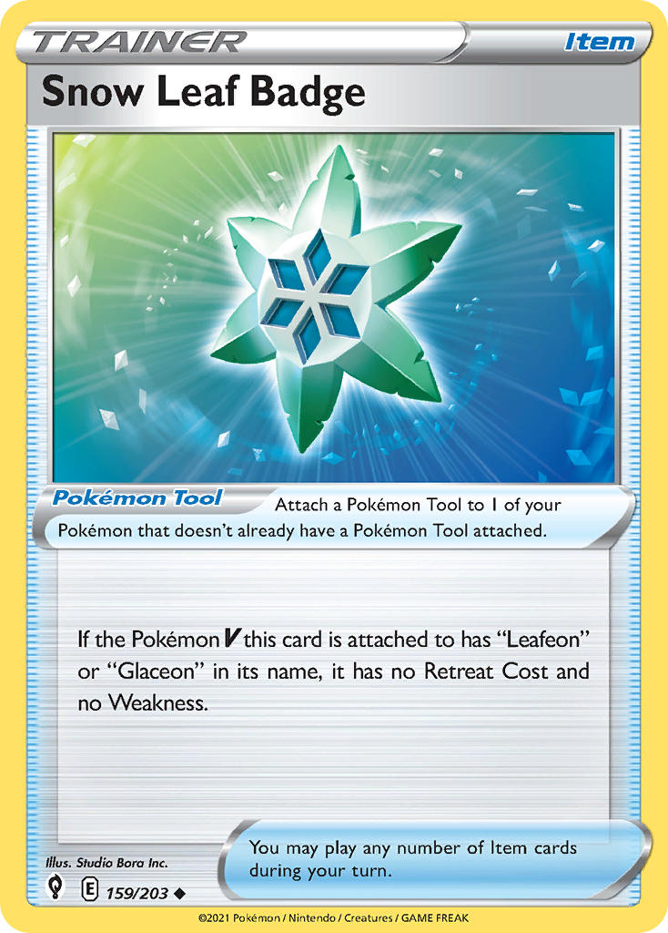 #159 Snow Leaf Badge