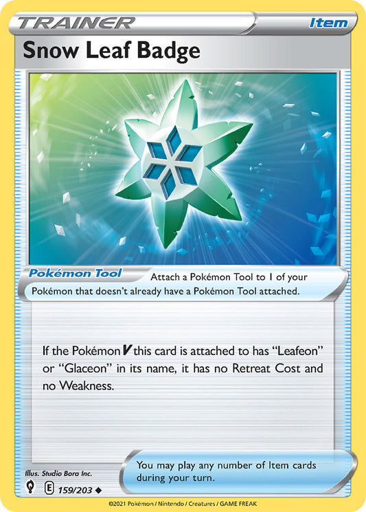 #159 Snow Leaf Badge