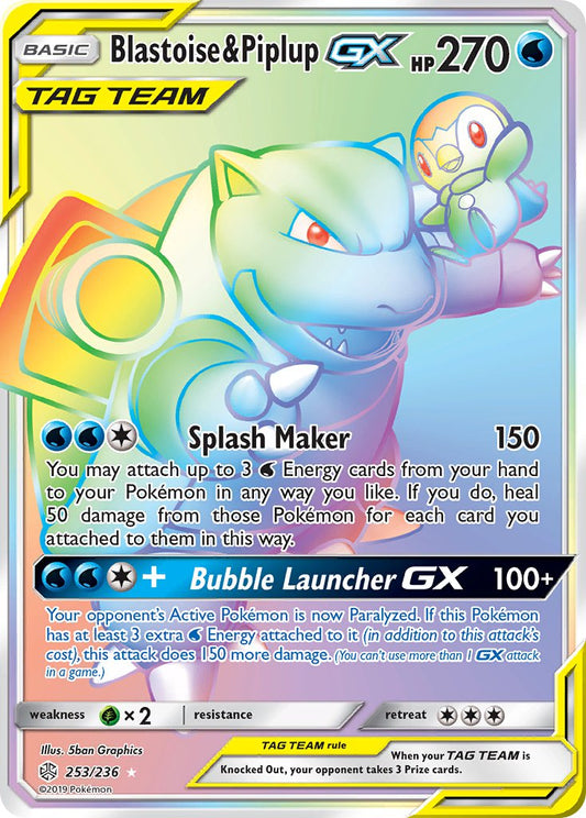 #253 Blastoise & Piplup-GX