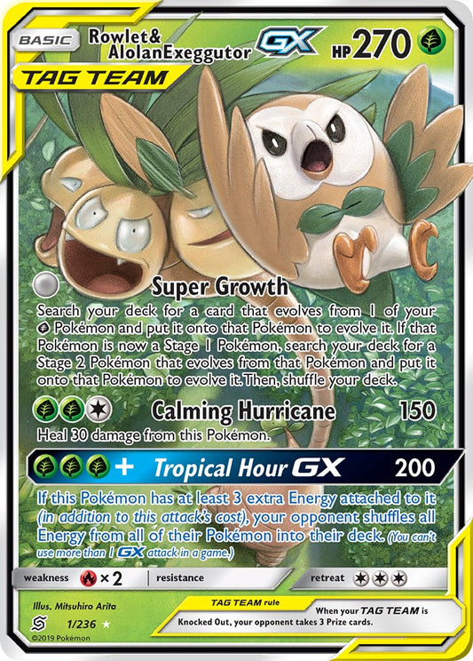 #001 Rowlet & Alolan Exeggutor-GX