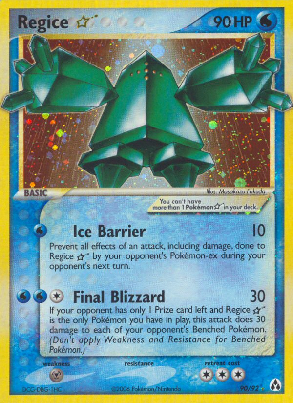 #090 Regice Gold Star
