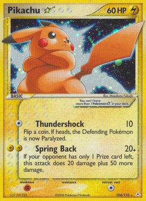 #104 Pikachu Gold Star