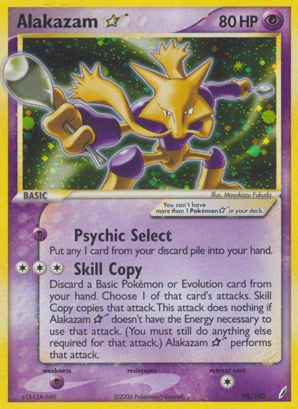 #099 Alakazam Gold Star