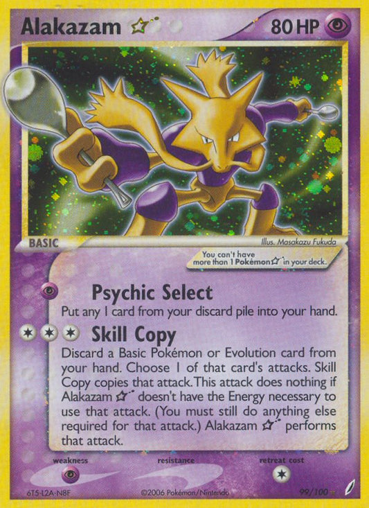 #099 Alakazam Gold Star