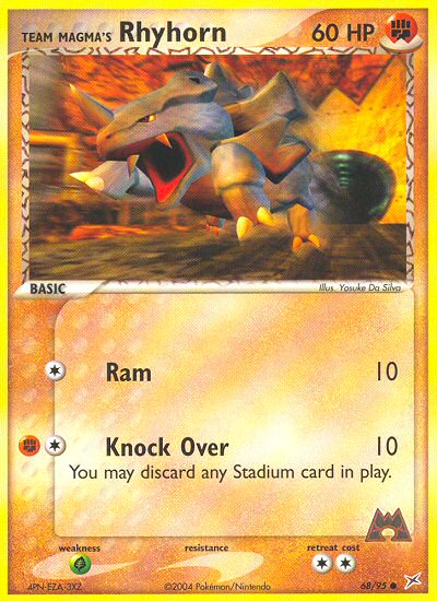 #068 Team Magma's Rhyhorn