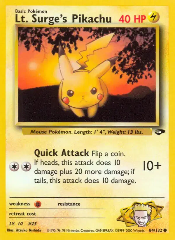 #084 Lt. Surge's Pikachu