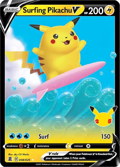 #008 Surfing Pikachu V