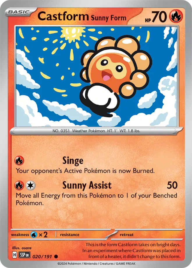 #020 Castform Sunny Form