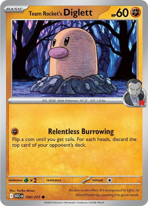 #100 Team Rocket's Diglett