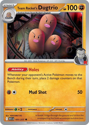#101 Team Rocket's Dugtrio